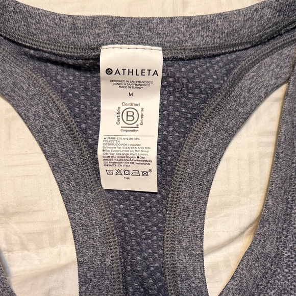 Athleta Heather Gray Racerback Tank - Picture 2 of 5